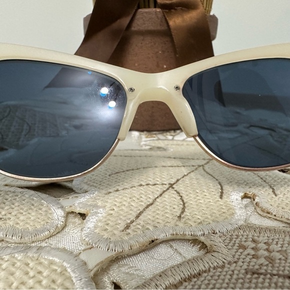 Oliver Peoples Sunglasses Hobson White Blue Mirror Polarized Unisex READ GUC